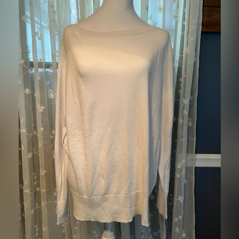 Halogen White Lightweight Sweater